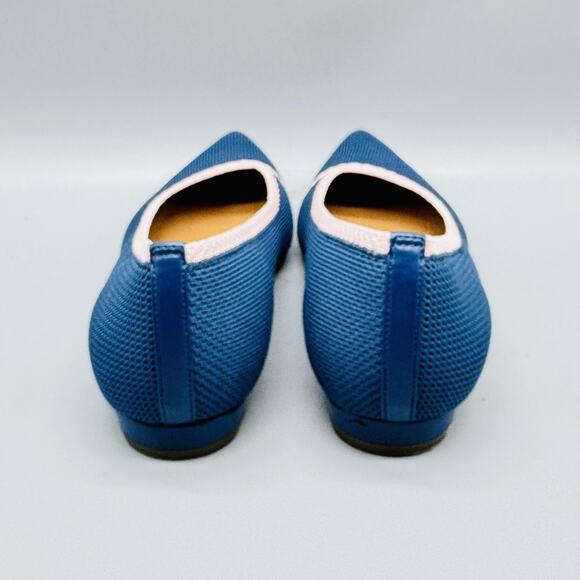 Vionic Shoes Womens 7 Blue Knit Dahlia Ballet Flats Pointed Toe Slip On Comfort - Picture 6 of 12